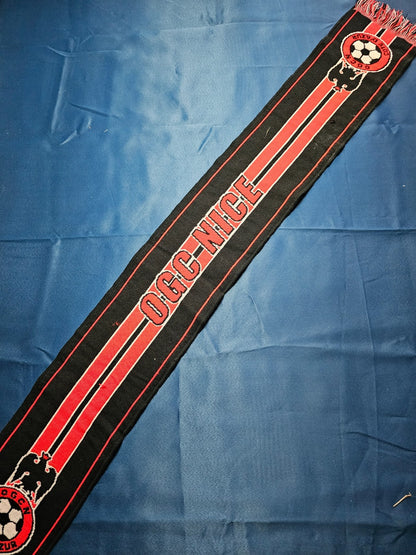 Écharpe OGC Nice Côte d’Azur Supporter Football Vintage Ancien Logo0
