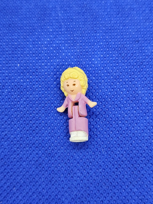Figurine Polly Pocket Blonde Cheveux Bouclés Beauty Case Bluebird 19910