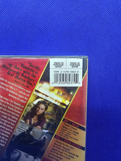 V For Vendetta DVD 2 Discs Special Edition Warner Bros 2006 Zone 12