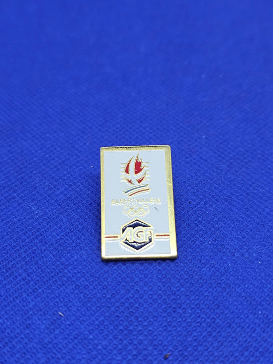 Pin's AGF Assurances Jeux Olympiques Albertville 1992 COJO 1991 Vintage0