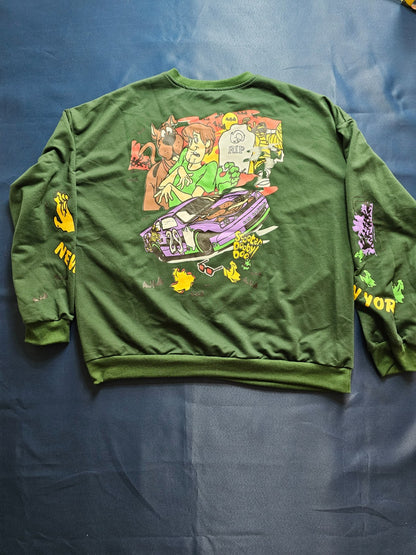 Sweat Scooter Dooby Doo Style Scooby-Doo Racing Vert Taille XL9