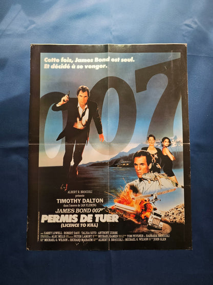 Poster James Bond 007 Permis de tuer Tuer n’est pas jouer Timothy Dalton United 2