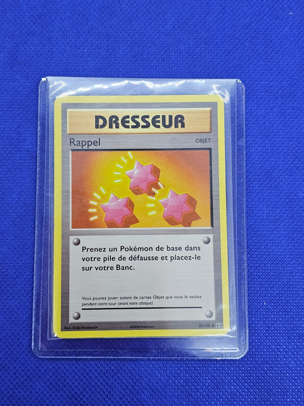 Rappel 85108 Pokémon XY Évolutions 2016 Carte Dresseur FR0