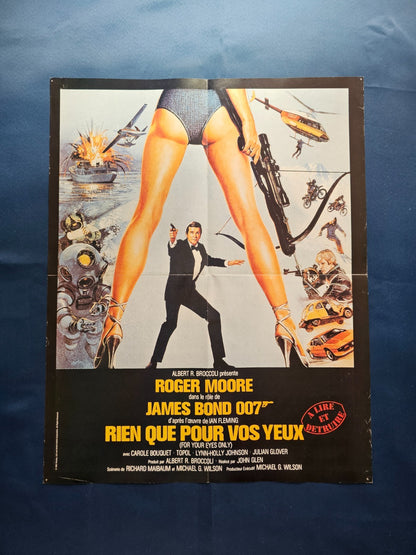 Poster James Bond 007 Rien que pour vos yeux Moonraker Roger Moore United Artist2
