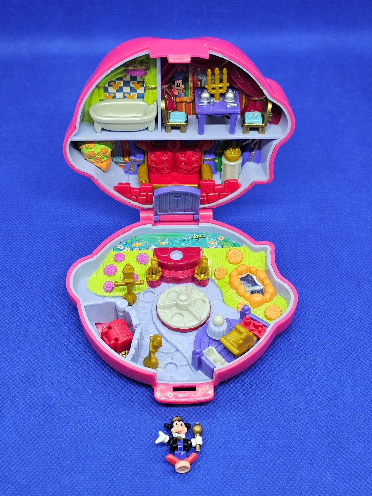 Polly Pocket Disney Mickey Minnie Château Bluebird 1995 Vintage Incomplet0