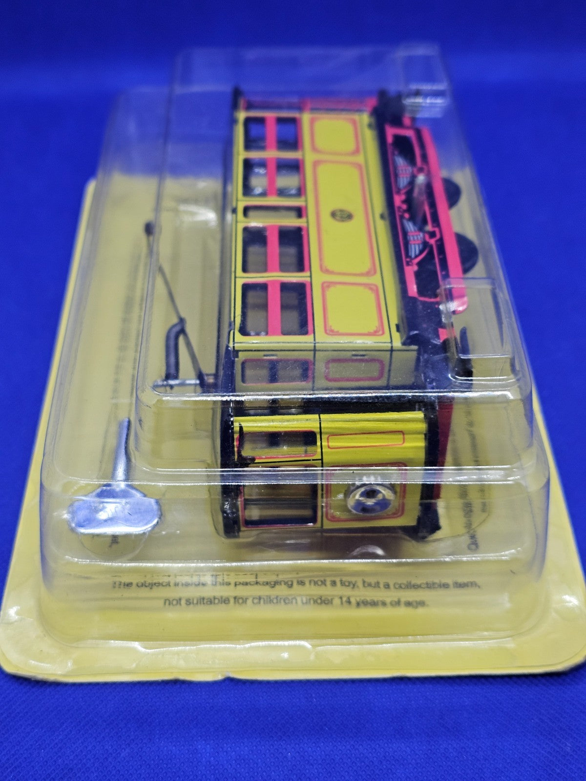 Tramway Vintage Tin Toy Paya Reproduction Jouet Tôle Mécanique à Clé 20 cm2