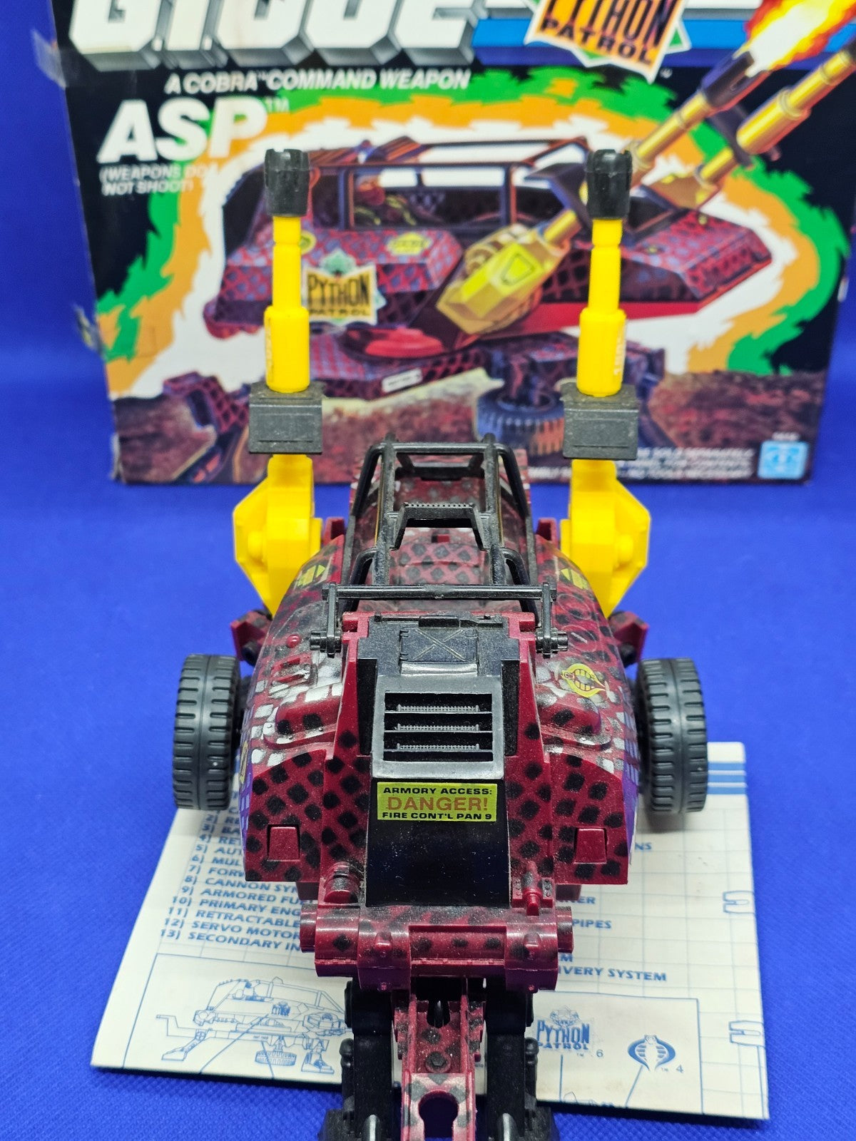 GI Joe Cobra ASP Python Patrol Hasbro 1989 véhicule militaire vintage complet4