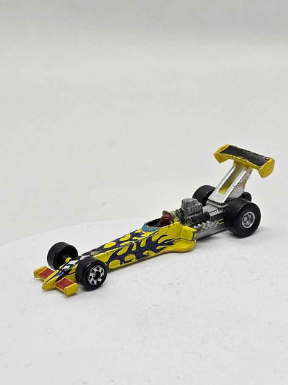 Micro Machines Dragster Jaune, Flames, Hasbro 1990s