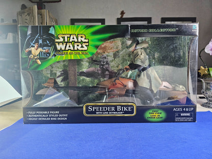 Star Wars Speeder Bike avec Luke Skywalker, Power of the Jedi, Hasbro Tomy, 20015