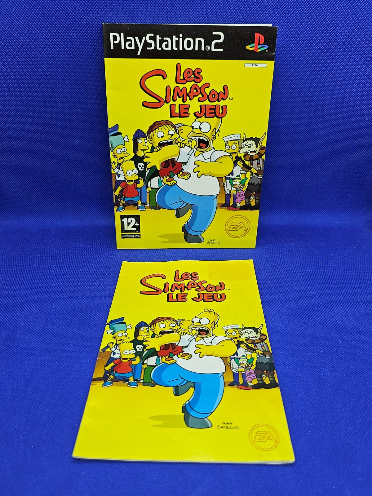 Notice Jaquette Les Simpson Le Jeu PlayStation 2 PS2 PAL FR Officiel EA0