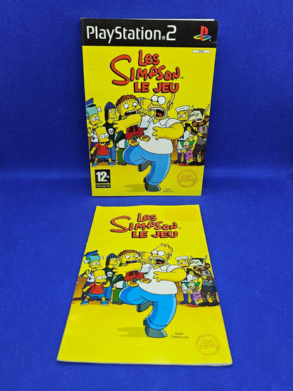 Notice Jaquette Les Simpson Le Jeu PlayStation 2 PS2 PAL FR Officiel EA0