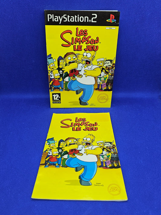 Notice Jaquette Les Simpson Le Jeu PlayStation 2 PS2 PAL FR Officiel EA0