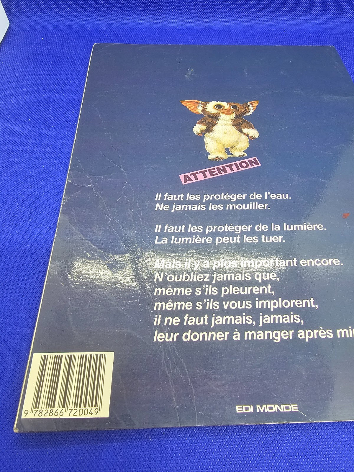 Gremlins Livre du Film 1984 Vintage Gizmo Avec Autocollants4