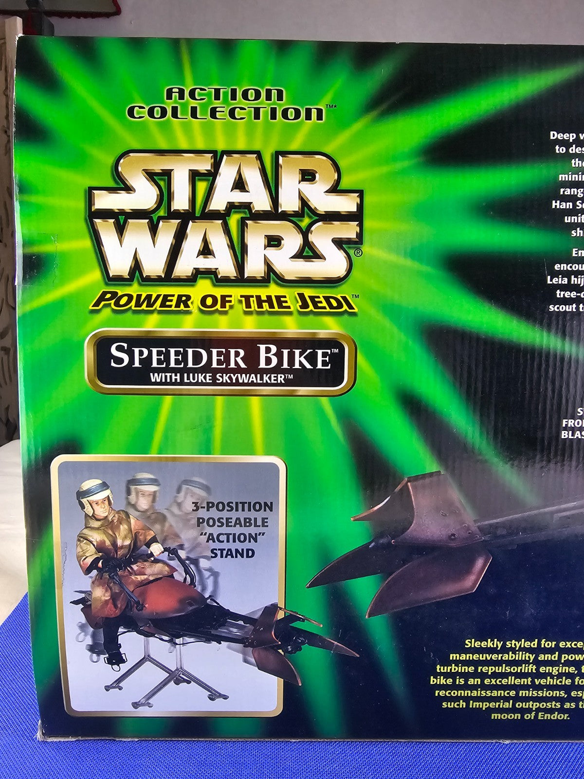 Star Wars Speeder Bike avec Luke Skywalker, Power of the Jedi, Hasbro Tomy, 200112
