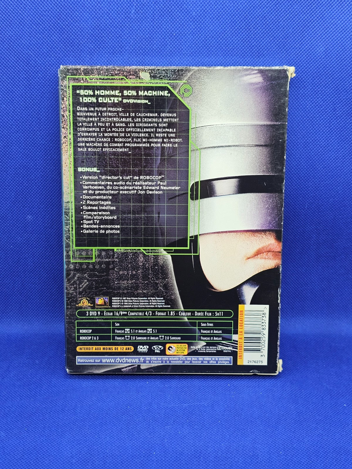 RoboCop La Trilogie, Coffret 3 DVD Zone 2, MGM  20th Century Fox, 2002, Édition 2