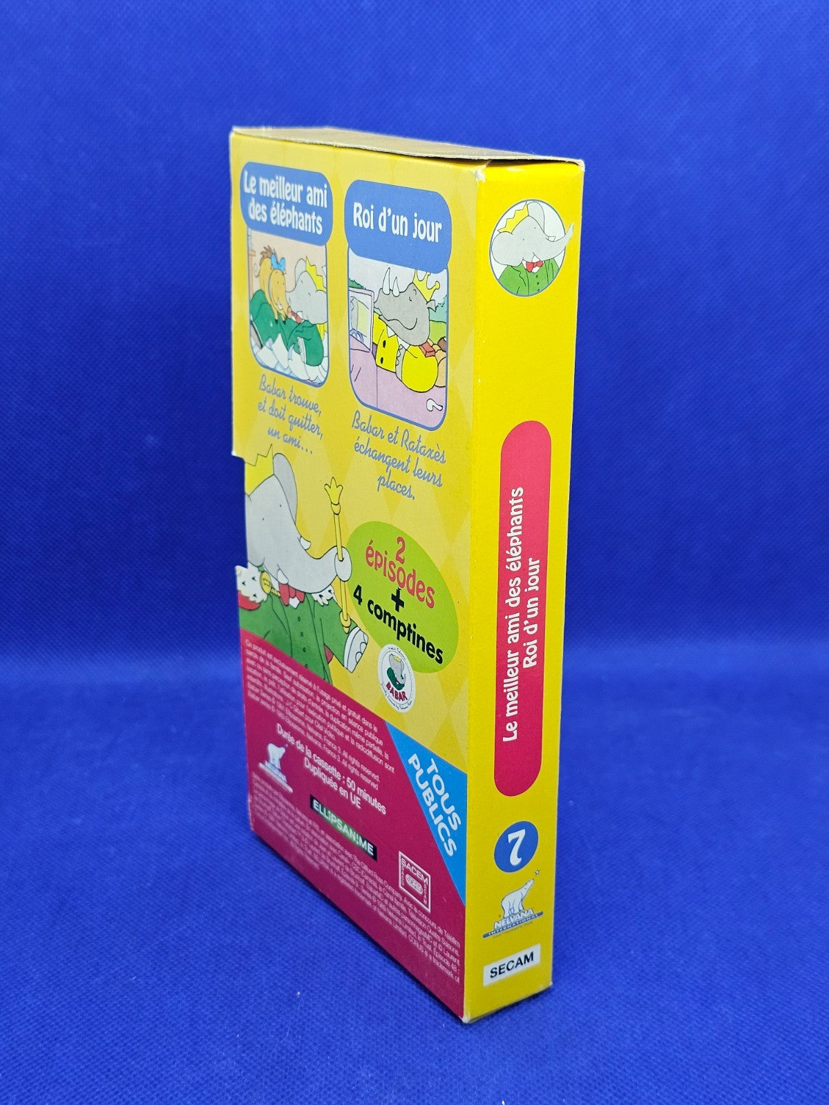 Babar VHS volume 7 Le meilleur ami des éléphants Roi d’un jour SECAM1
