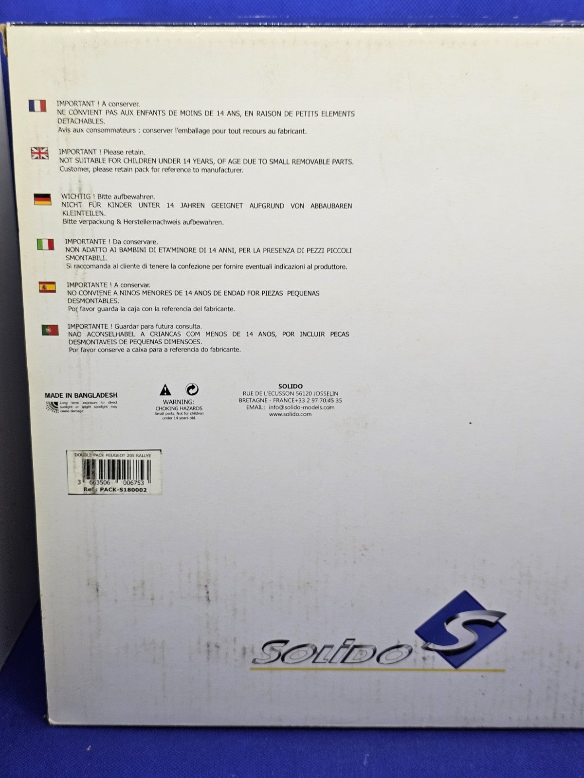 Coffret Peugeot 205 Rallye Édition Limitée 2005 Solido 118 Pack 2 Voitures10