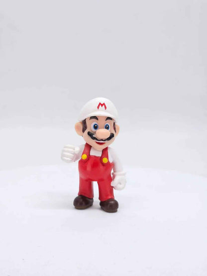 Figurine Mario Feu Blanc Rouge, Nintendo, Super Mario, 2007, 5,5 cm, Loose