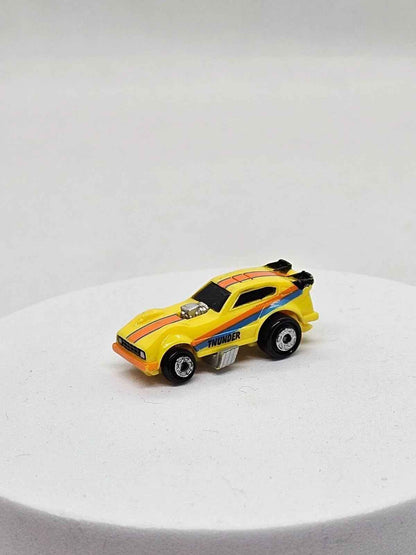 Micro Machines Plymouth Arrow Funny Car Deluxe Thunder Jaune 1988 Galoob