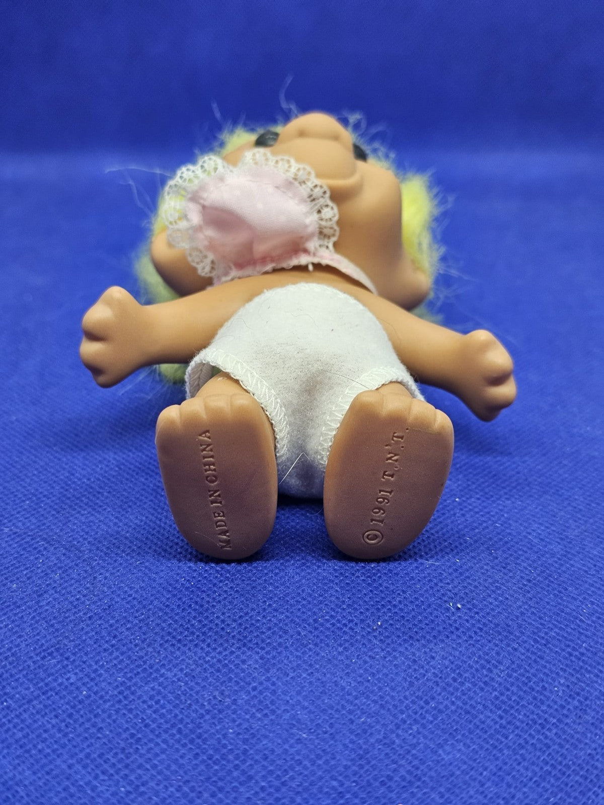 Troll T.N.T. 1991 Cheveux Jaune Fluo Figurine Vintage 12 cm1