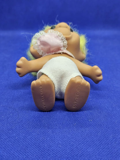 Troll T.N.T. 1991 Cheveux Jaune Fluo Figurine Vintage 12 cm1