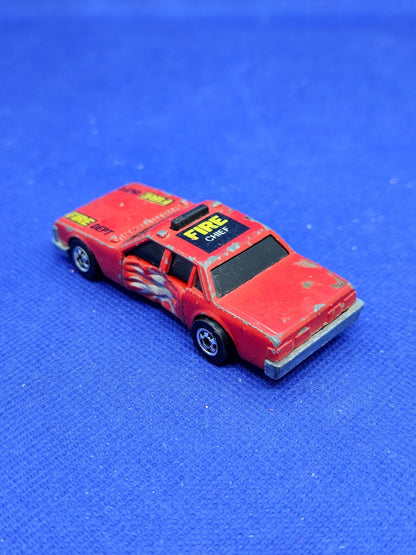 Fire Smasher Fire Chief Hot Wheels Crack Ups Mattel 1983 Hong Kong 7 cm1