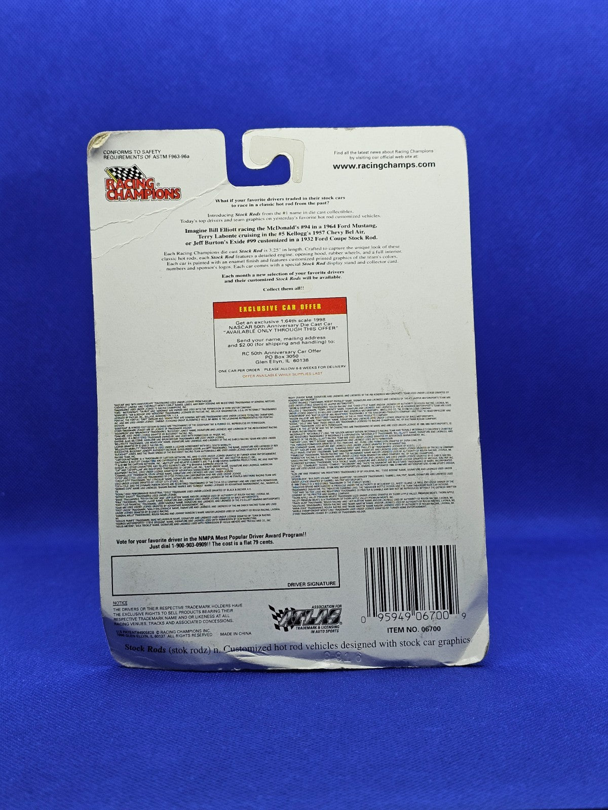 69 Camaro Match Light #59 Racing Champions NASCAR 1998 8cm2