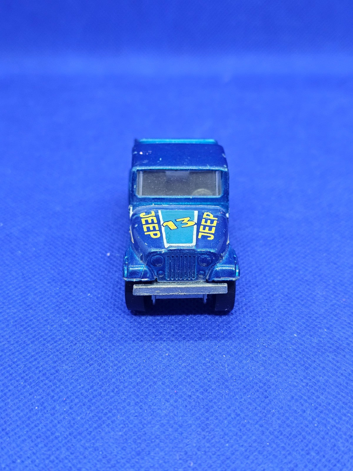 Jeep Scrambler Hot Wheels Jeep 13 Mattel Malaysia 1982 Bleu 7 cm2