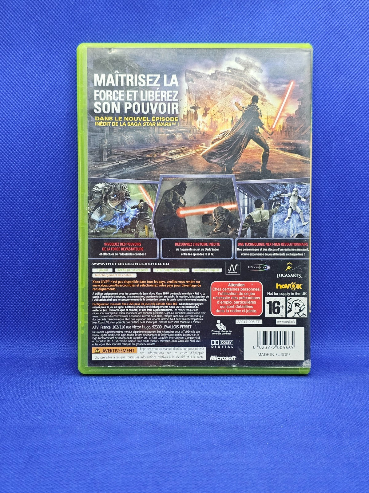 Star Wars Le Pouvoir de la Force Xbox 360 PAL Français LucasArts 2008 complet1