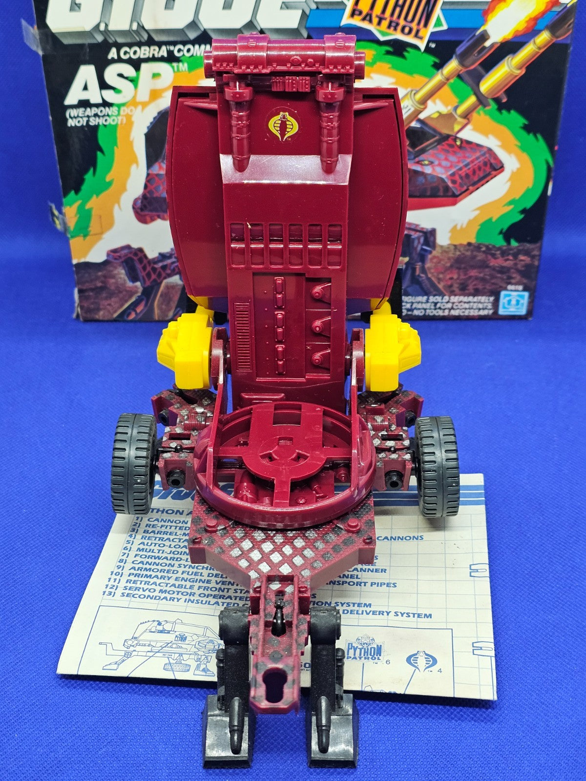 GI Joe Cobra ASP Python Patrol Hasbro 1989 véhicule militaire vintage complet3
