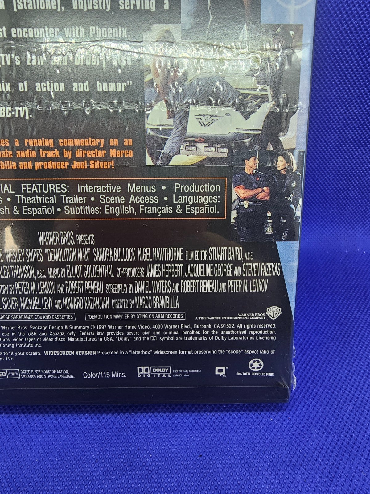 Demolition Man DVD Zone 1 Neuf Scellé Sylvester Stallone Wesley Snipes Warner Br4