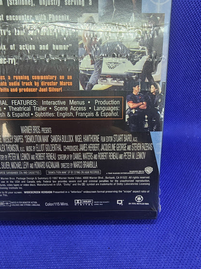 Demolition Man DVD Zone 1 Neuf Scellé Sylvester Stallone Wesley Snipes Warner Br4