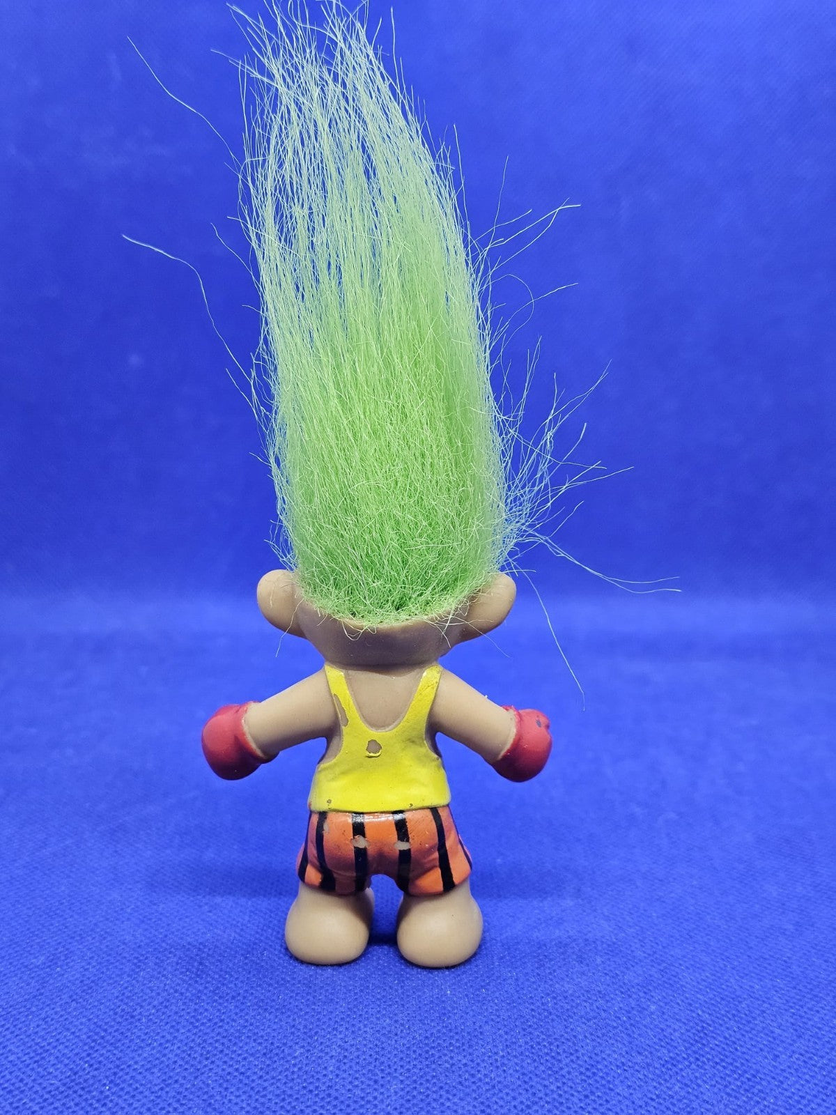 Troll Boxeur vintage cheveux verts numéro 68 figurine PVC années 903