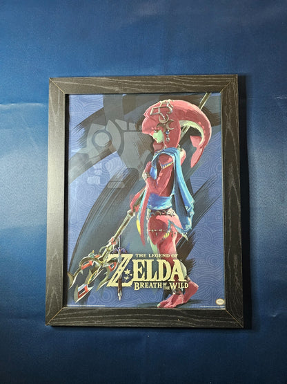 Poster Encadré The Legend of Zelda Breath of the Wild Mipha Nintendo 2017 34x441