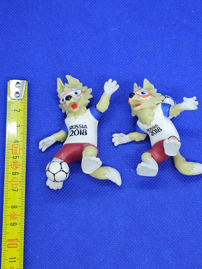 Lot 2 Figurines Zabivaka FIFA World Cup Russia 2018 Mascotte Officielle FATM 6 c5