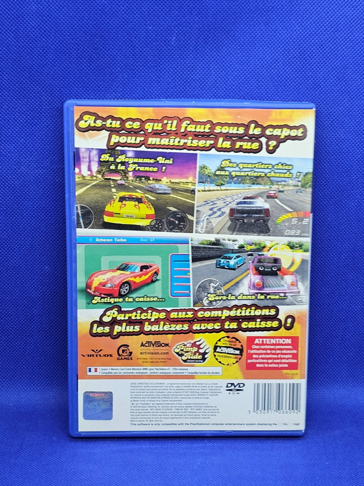 MTV Pimp My Ride Street Racing PS2 PlayStation 2 PAL FR Activision 20091