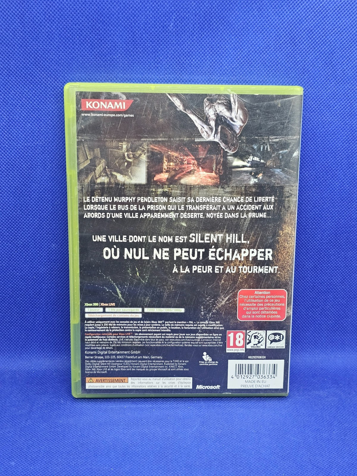 Silent Hill Downpour Xbox 360 PAL France Konami 2012 Complet1