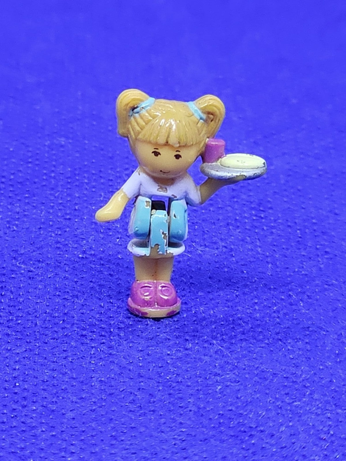 Polly Pocket Serveuse Pizzeria Pizza Parlor Bluebird 1993 Figurine Vintage0