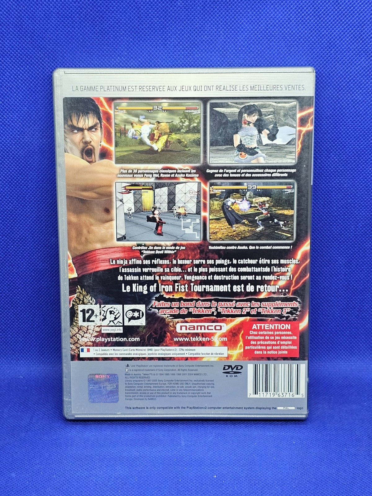 Tekken 5 PS2 PlayStation 2 Platinum PAL FR Namco 2005 Complet1