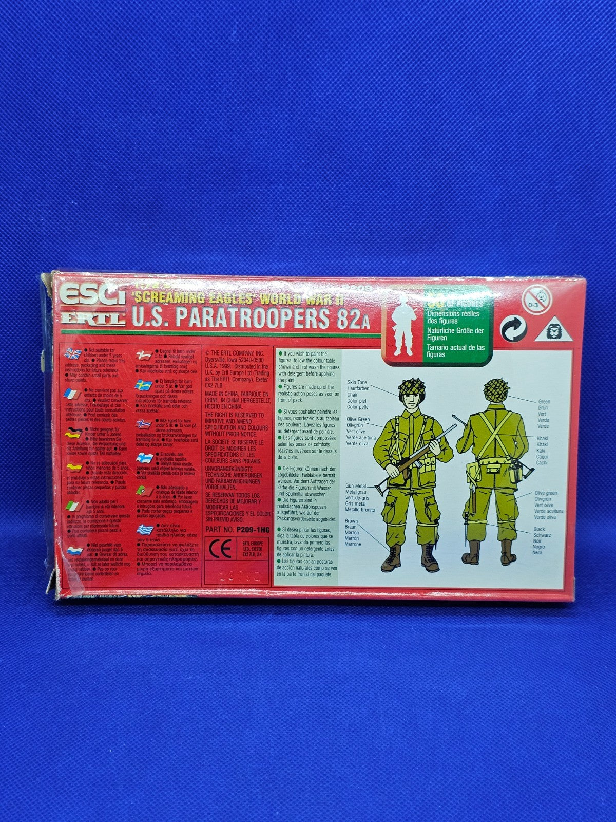 Lot 200+ Figurines ESCI ERTL US Paratroopers 82A WWII 172 P209 Vintage1