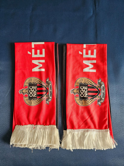 Écharpe OGC Nice Côte d’Azur Depuis 1904 Supporter Football Rouge Noir5