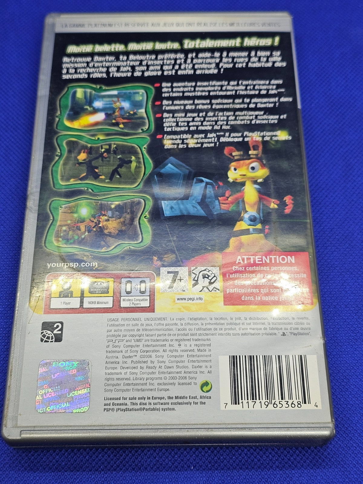Daxter PSP Platinum Sony 2006 Complet Avec Notice1