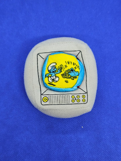 Les Schtroumpfs McDonald’s Happy Meal 2002 Accessoire Peluche TV Cube Peyo1