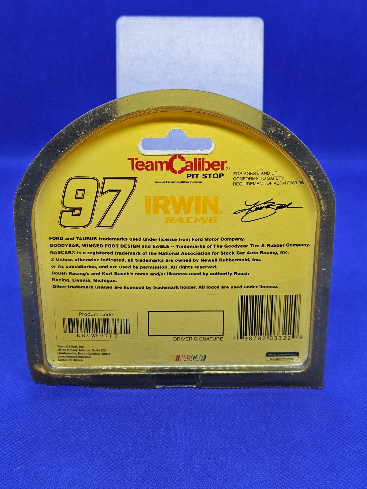 Kurt Busch #97 Irwin Racing, NASCAR, Team Caliber, 2003, 1642