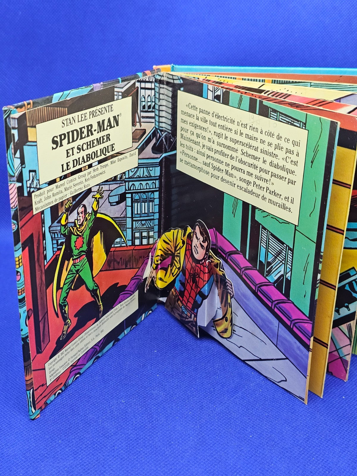 Spider-Man et Schemer le Diabolique Pop-Up Marvel Nathan 1982 Livre Animé2