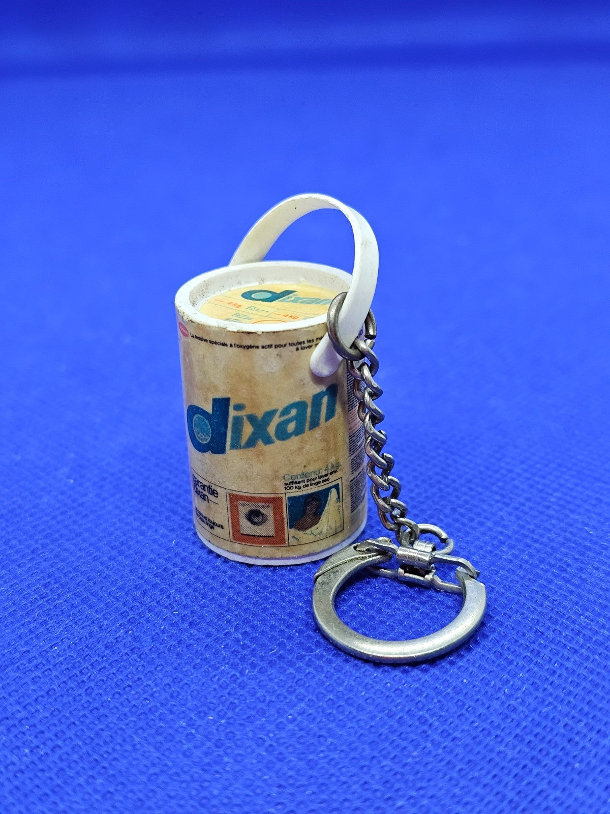 Porteclés Vintage Dixan Publicitaire, Miniature Lessive, 4 cm1