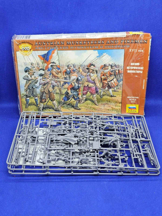 Austrian Musketeers and Pikemen Zvezda 8061 XVIIe siècle 172 complet