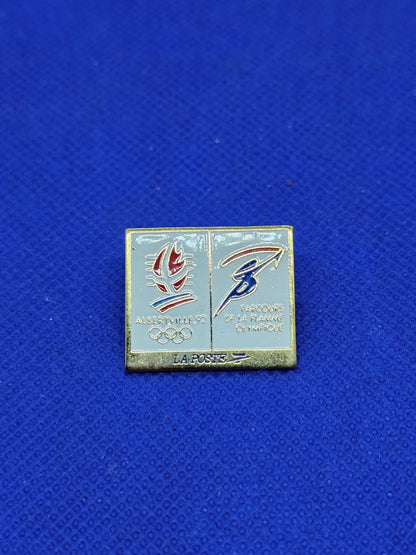 Pin's Albertville 92 Parcours Flamme Olympique La Poste JO 19920