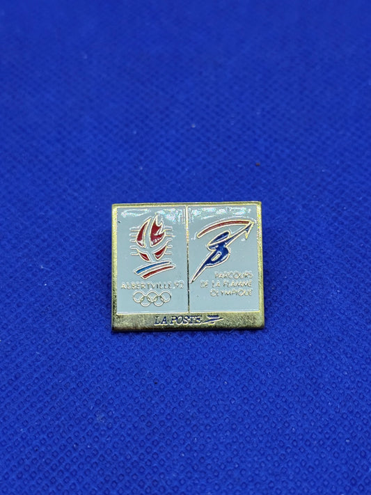 Pin's Albertville 92 Parcours Flamme Olympique La Poste JO 19920