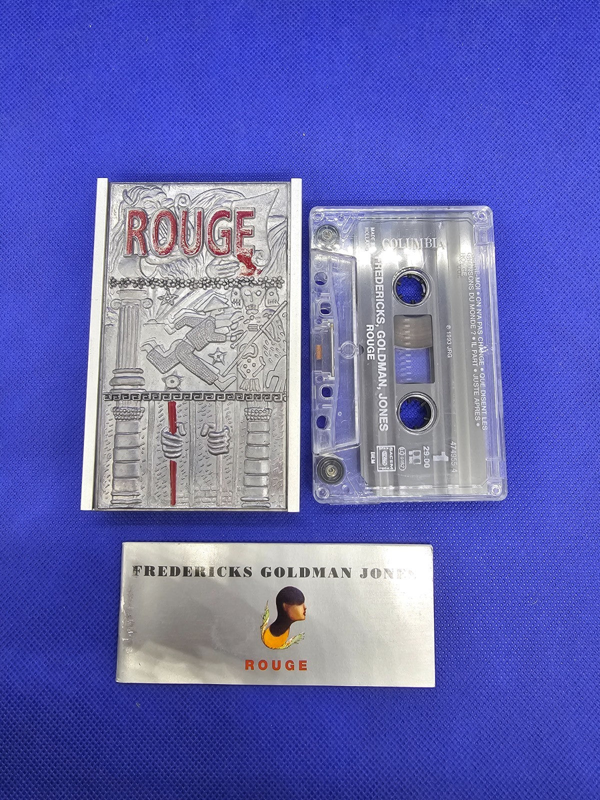 Fredericks Goldman Jones Rouge K7 Cassette Boîtier Métal Columbia 19930